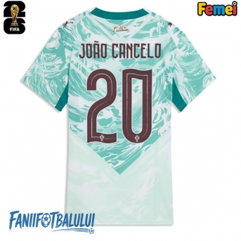 Portugalia Joao Cancelo #20 Echipament de Fotbal Replică Mondial 2026 Femei Deplasare